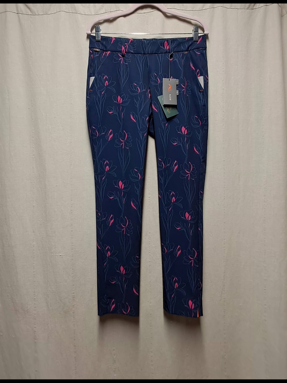 KJUS Ice Light Treg Print Golf Pants Size 38 M Slim Fit